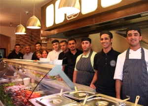 Staff at the newly renovated Gokyuzu Restaurant, Harringay Green Lanes